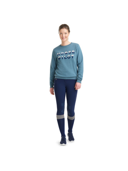 Sweatshirt Team 2022 Femme Horse Pilot bleu clair face