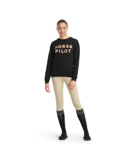 Sweatshirt Team 2022 Femme Horse Pilot noir face
