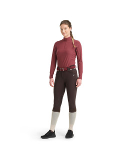 Polo Sunset 2022 Femme Horse Pilot dark red face