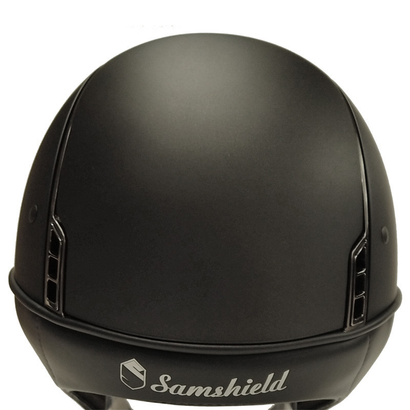 Casque Shadowrace matt liseré titanium Samshield arrière Casque Shadowrace matt liseré titanium Samshield arrière
