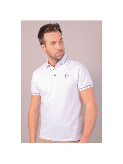 Polo Pampelonne Spring 22 homme Harcour blanc