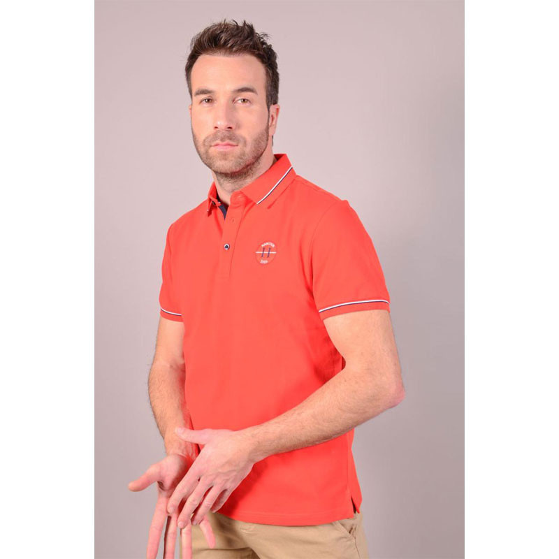 Polo Pampelonne Spring 22 homme Harcour corail