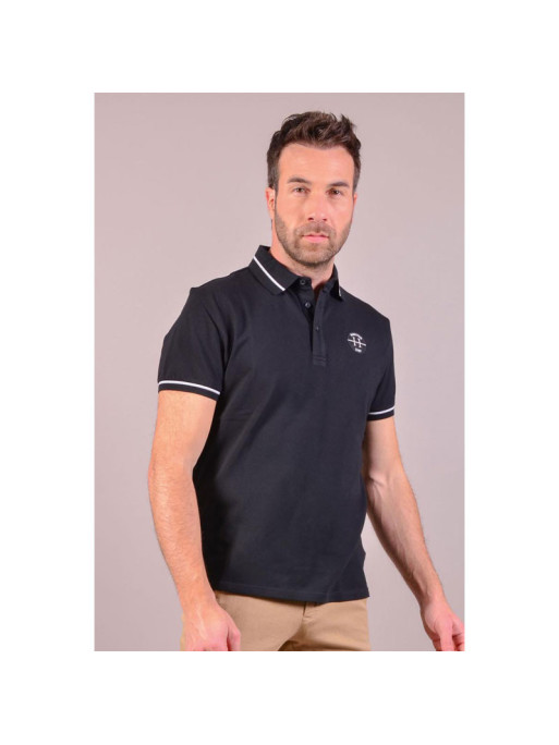 Polo Pampelonne Spring 22 homme Harcour noir