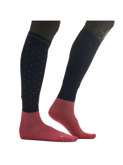 Chaussettes Plata Flags&Cup marine/fuchsia