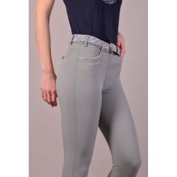 Pantalon Jaltika fix system grip Femme Rider Harcour gris avant porté