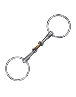 Mors 2 anneaux double brisure en inox Privilège Equitation