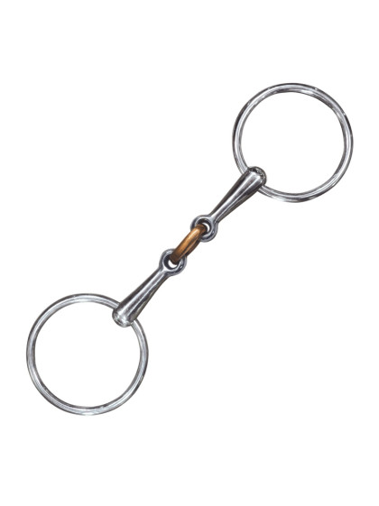 Mors 2 anneaux double brisure en inox Privilège Equitation