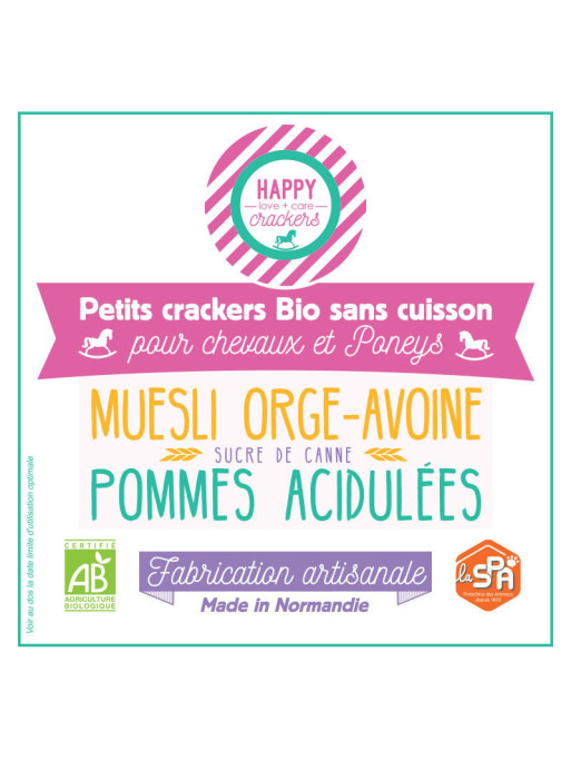Biscuits pomme pour chevaux Happy Crackers 1