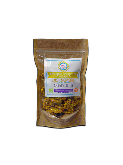 Biscuits carotte curcuma pour chien Happy Crackers