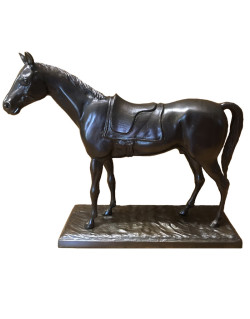 Statuette bronze cheval sellé