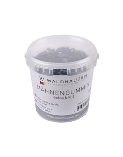 Élastiques extra larges pour crinière Waldhausen noir