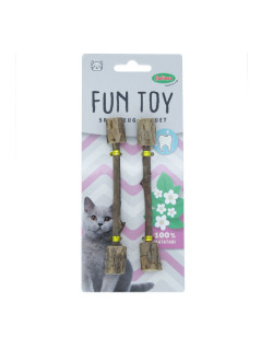 Jouet chat haltères en bois de Matatabi Bubimex