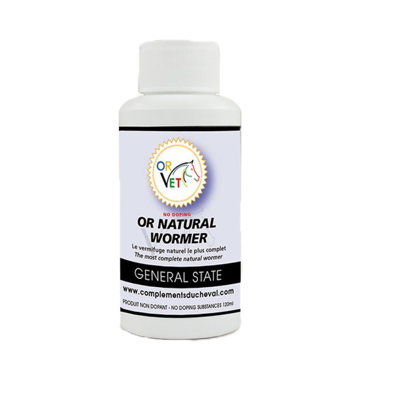 OrNatural Wormer 120ml OrVet Bien être du cheval