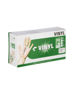 Gants à usage unique vinyle transparent Kerbl