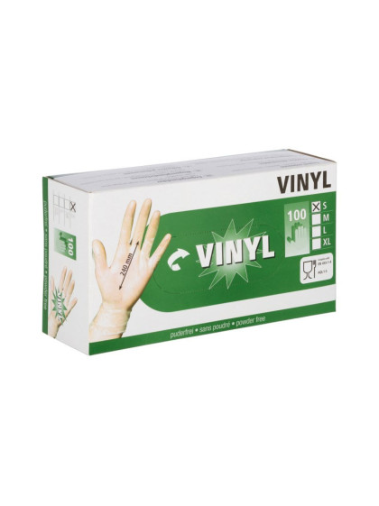 Gants à usage unique vinyle transparent Kerbl