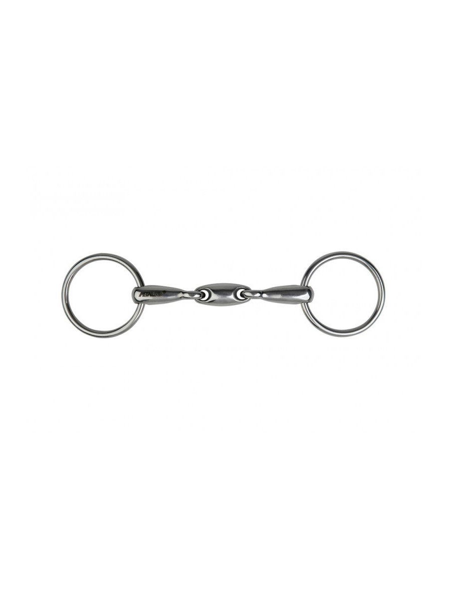 Metalab Mors 3 Ou 4 Anneaux Cheval – Droit Avec Roulement Central – Acier Inoxydable