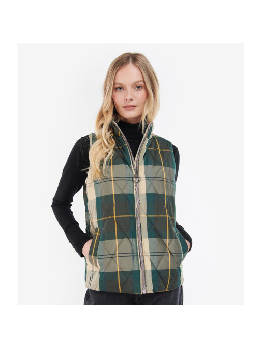 gilet sans manche ecossais femme