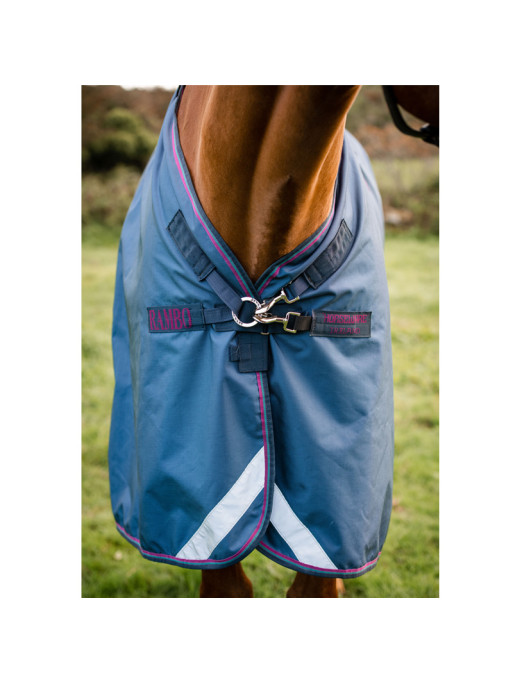 Couverture Rambo Optimo Turnout 2022 avec liner + couvrecou Horseware