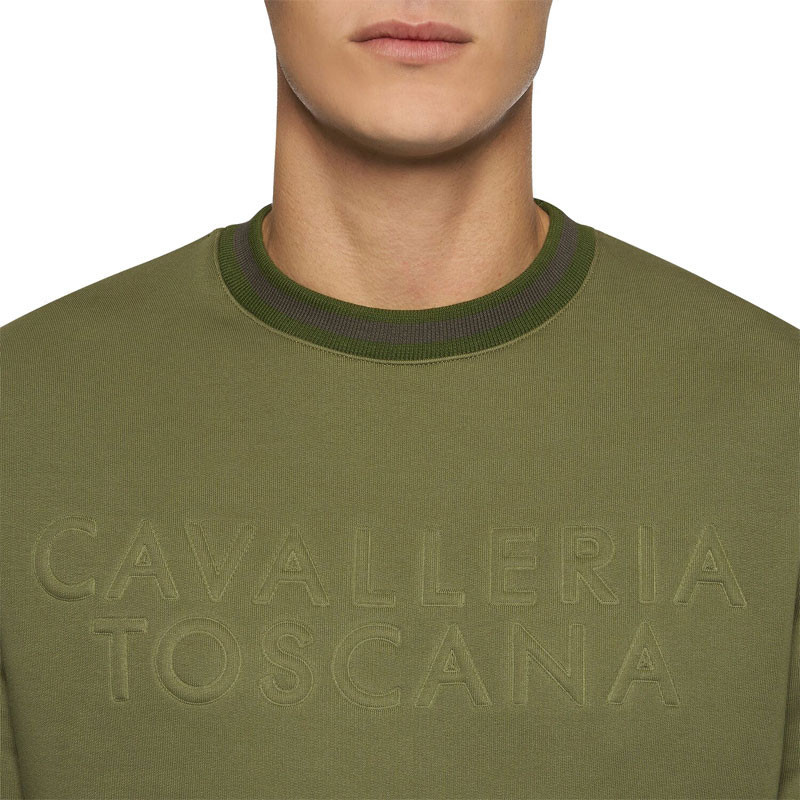 Pull Crew logoté homme Cavalleria Toscana