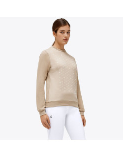 Sweatshirt Crew Neck en coton piqué Cavalleria Toscana