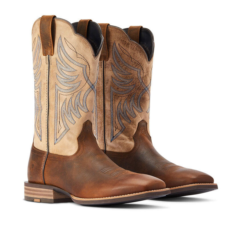 Botte Western Ariat Quickdraw VentTEK pour Enfant - Rich Clay & Turquoise Floral Emboss