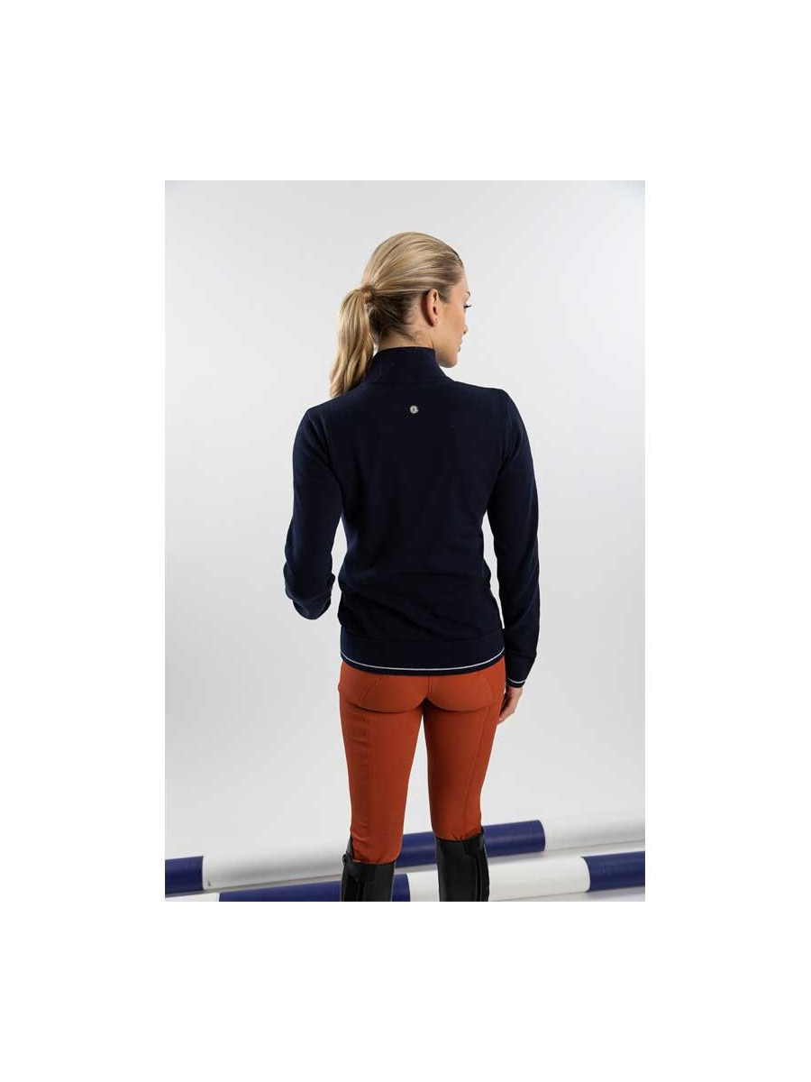 Harcour Womens Zip Sweatshirt Louise Navy Harcour X Versailles