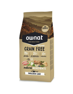 Croquettes chat Grain Free Prime Hair&Skin Care Ownat 3Kg