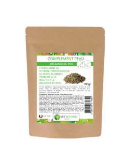 Complément alimentaire pour la peau chat et chien 100g Vet Botanic