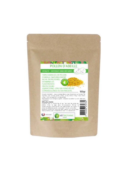 Pollen d'abeilles pour chien et chat 100g Vet Botanic