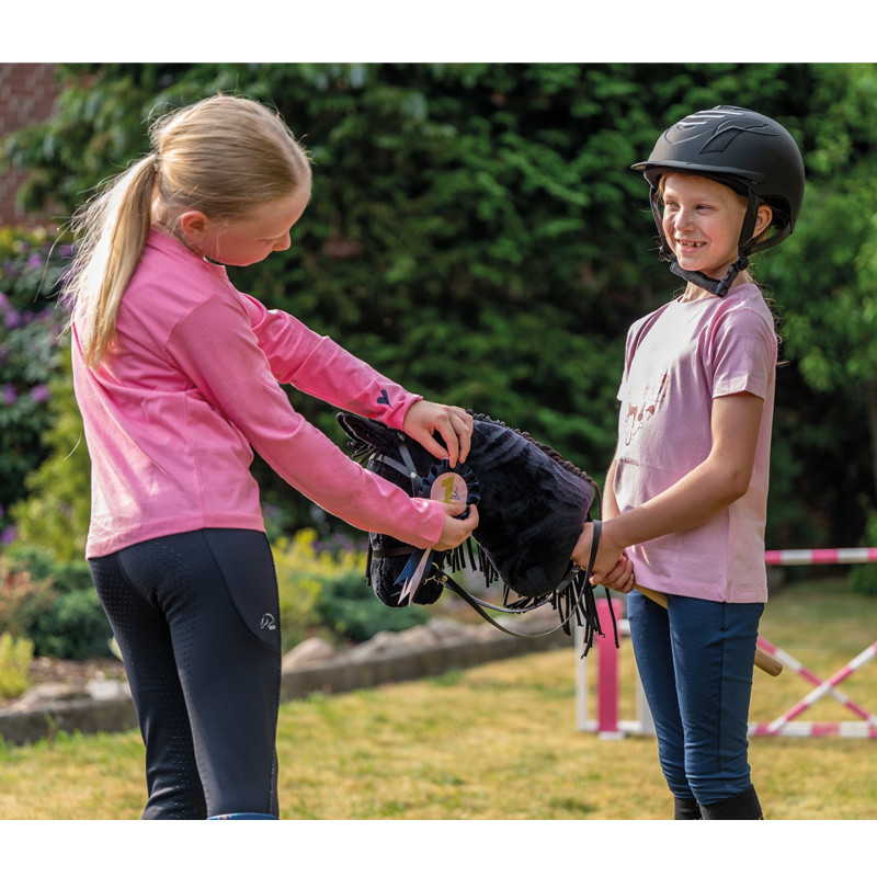 Couverture HKM Hobby Horsing - Imprimé Cœurs Blanc, Taille Unique, Pour Cheval De Loisir, Jeu Créatif