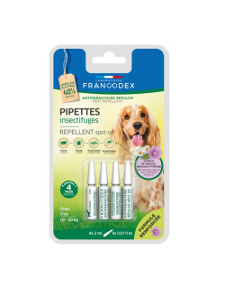 Pipettes insectifuges Spot-On pour chien moyen x4 Francodex