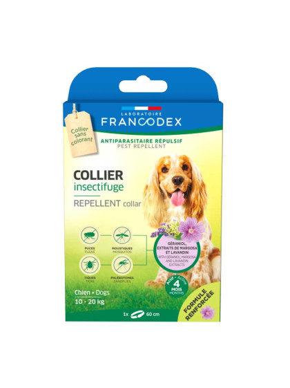 Collier Insectifuge pour chiens moyens Francodex