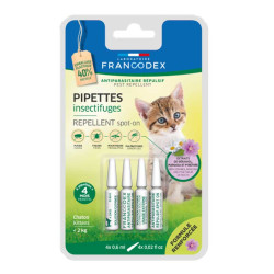 Pipettes insectifuges formule renforcée chaton x4 Francodex