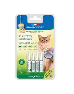 Pipettes insectifuges formule renforcée chaton x4 Francodex