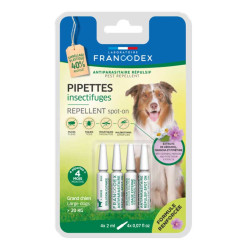 Pipettes insectifuge formule renforcée grand chien x4 Francodex