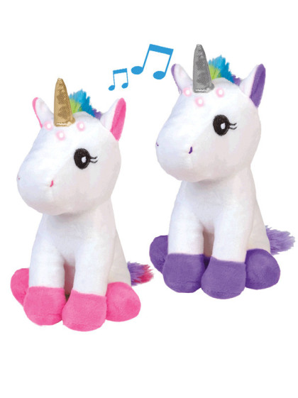 Peluche licorne à la corne éclairée Waldhausen