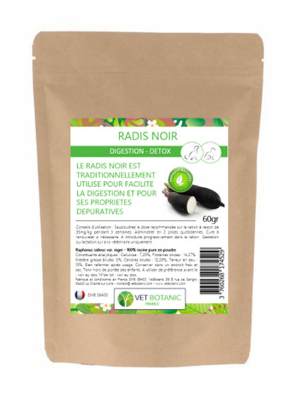 Radis noir pour chien et chat 100g Vet Botanic