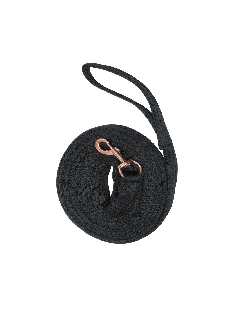 Longe De Travail KERBL Pour Cheval – 7,5m, Sangle Solide, Mousqueton Et Virole – Fabriquée En Allemagne, Noir