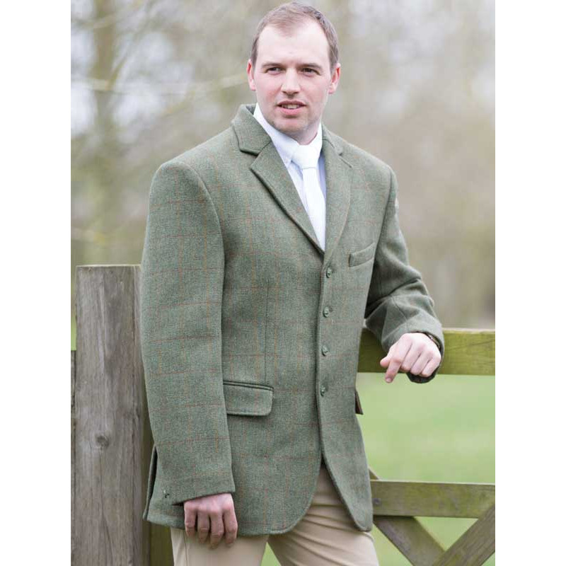 Veste de concours en tweed à carreaux homme