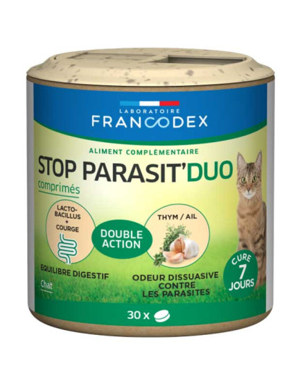 Comprimés x30 Stop Parasit'Duo chat Francodex
