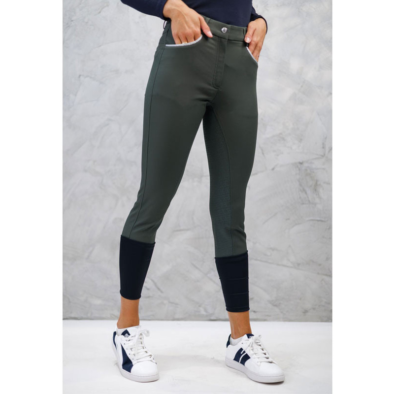 Pantalon D'équitation Vintage Corduroy Olive - Taille 36, Fait Main - Excellent état