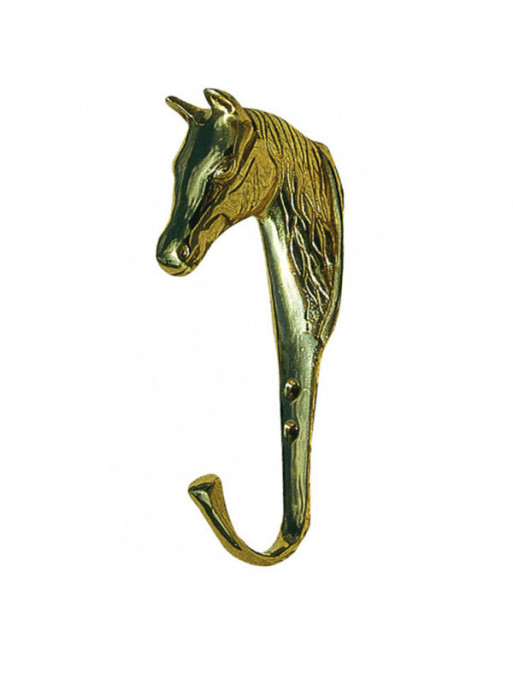 Belle Tête De Cheval En Laiton Doré – Broche Vintage – Occasion Très Bon état