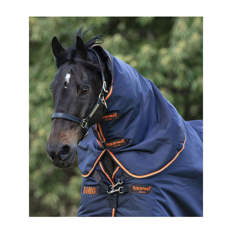 Tapis D'Écurie Horseware Rambo – 6'3 Poids Moyen Avec Housse De Cou Amovible