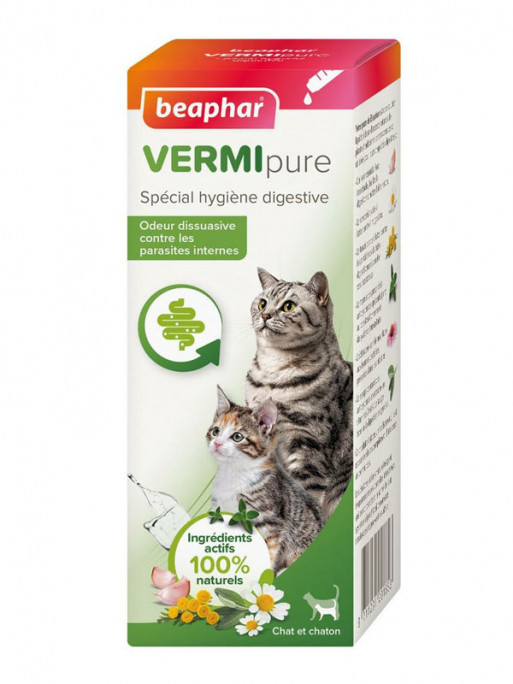 Solution liquide digestive VERMIpure chat/chaton50ml Beaphar