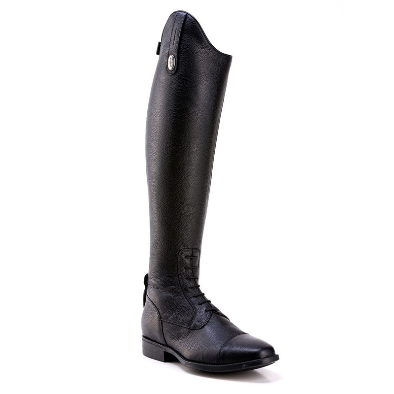 Bottes Femme Paris Tenus - Cuir Noir à Lacets Sur L'Arrière - Taille 37.5 - Occasion Très Bon État
