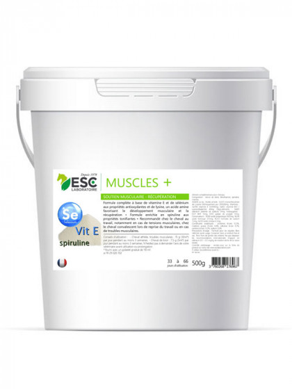 Complément Muscle + - Vitamine E, sélénium et lysine 500g ESC
