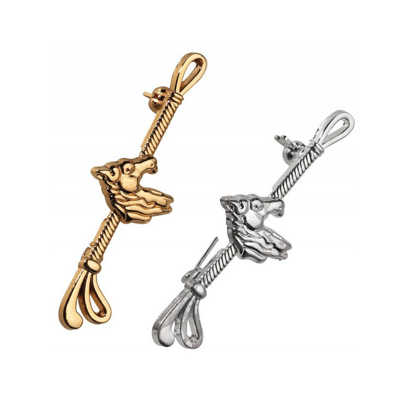 Lot De 4 épingles De Cravate Fer à Cheval En Métal Doré Et Strass - Occasion